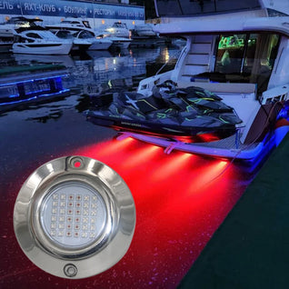 120W RGBW Marine LED Underwater Light – IP68 316L Stainless Yacht & Pool Lamp