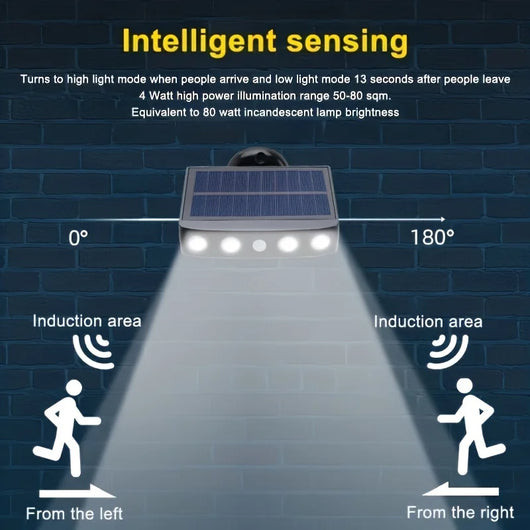 4 LED Solar Motion Sensor Security Light – Waterproof Outdoor Wall Lamp