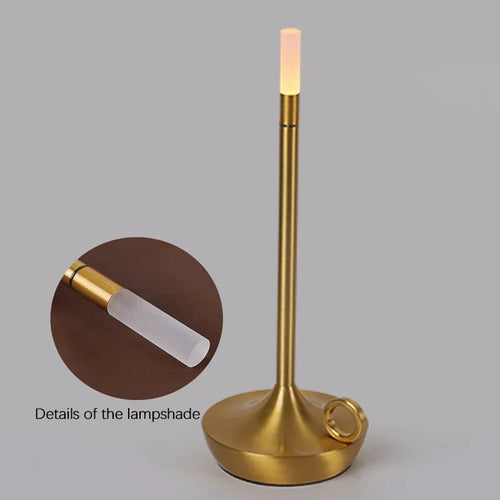 Rechargeable LED Candle Table Lamp – Touch-Control Ambient Light