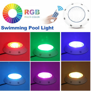 IP68 RGB LED Pool Light – 18W–45W Underwater Swimming Pool Lamp with Remote