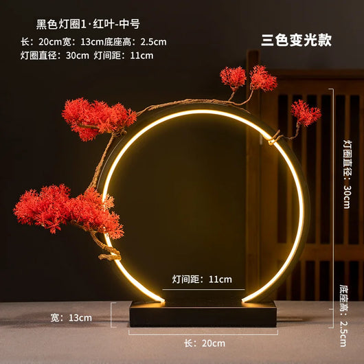 LED Ring Light Night Lamp – USB Dimmable Decorative Atmosphere Light for Home & Gifts