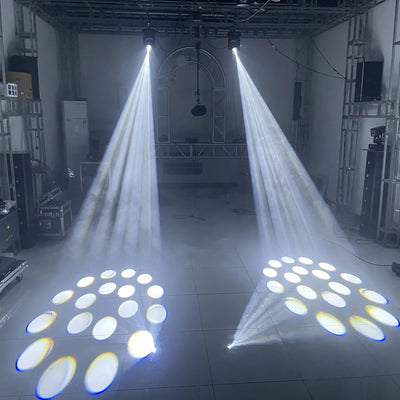 2-Pack 150W LED Moving Head Beam Lights with Prism & Gobo – DMX Stage Lighting