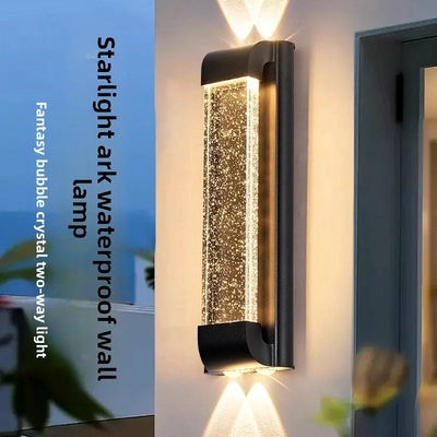Modern Outdoor Waterproof Crystal LED Wall Lamp for Villa, Courtyard, Balcony &amp; Patio