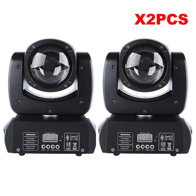 120W LED Beam Moving Head Stage Lights – RGB DMX512 DJ Disco Lighting (2Pcs)