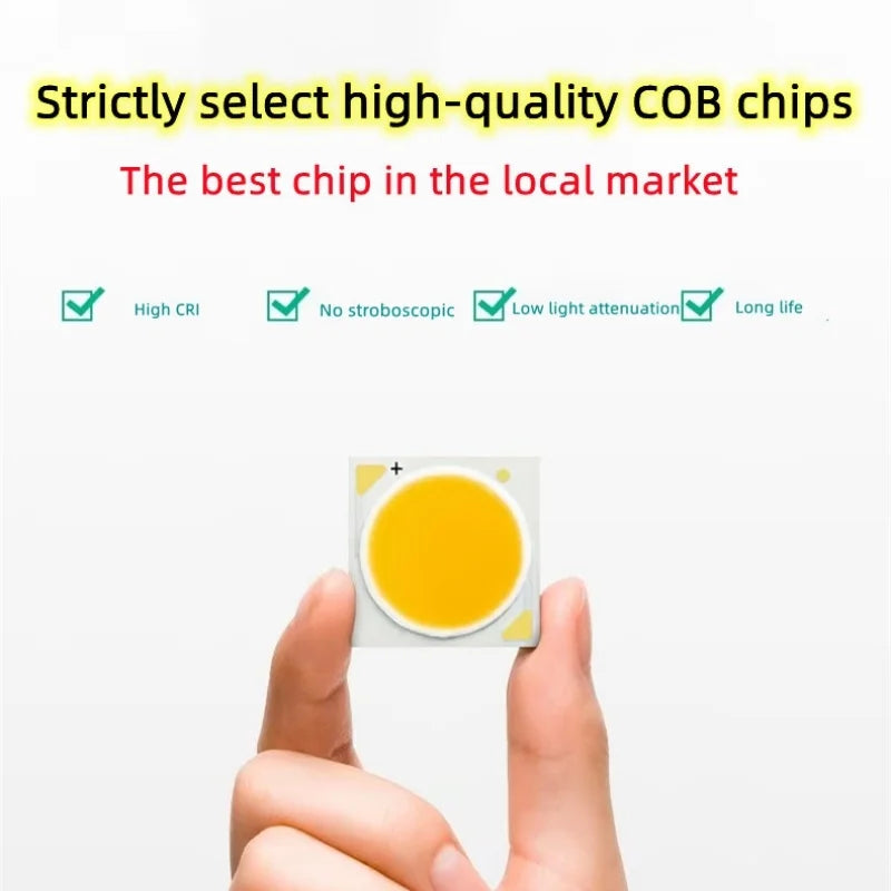 Folding Rotating COB LED Downlight with Adjustable Brightness