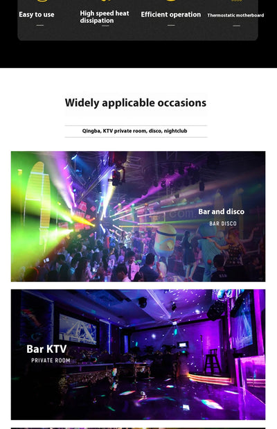 120W LED Beam Moving Head Stage Lights – RGB DMX512 DJ Disco Lighting (2Pcs)