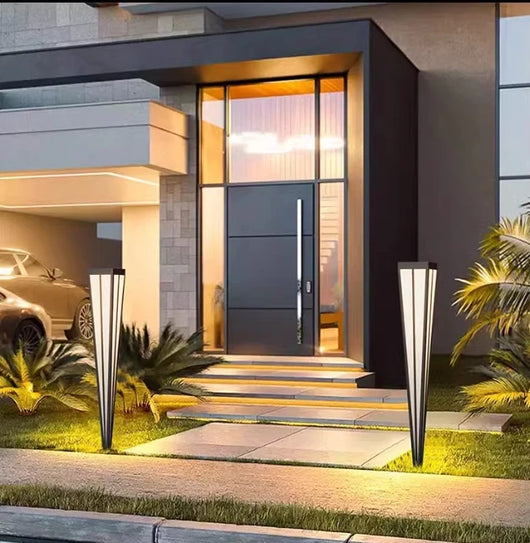 Solar LED Garden Bollard Light – 12W Outdoor Pathway Lamp