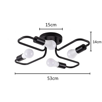 Modern 4-Light LED Ceiling Chandelier