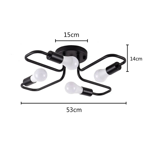Modern 4-Light LED Ceiling Chandelier