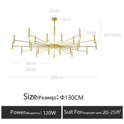 Modern Black Metal Ceiling Spotlight Chandelier