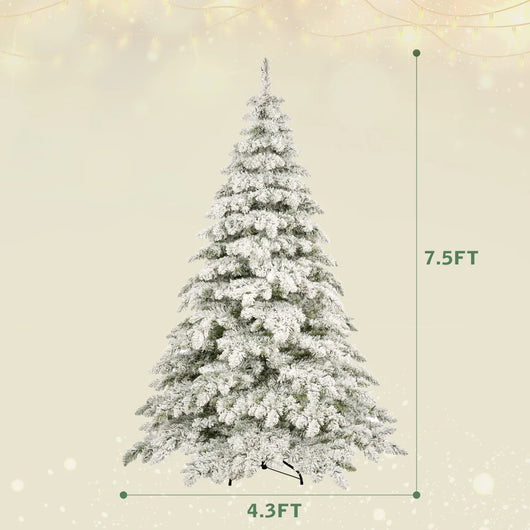 7.5ft Christmas Tree, 400 LED Lights, 1050 Bendable Branches, Creative Decor Ideal Xmas Tree