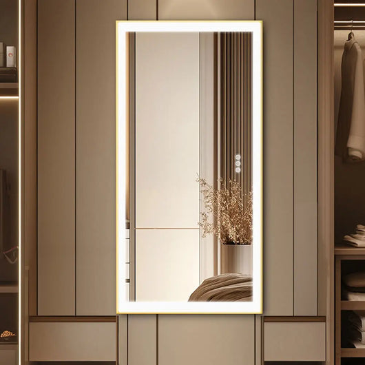 Fogless LED Bathroom Mirror – Modern Aluminum Frame