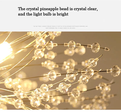 Crystal Fireball LED Pendant Light – Geometric Star Design