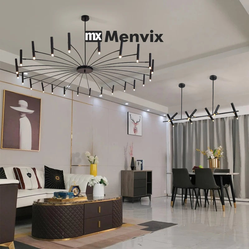 Modern Dimmable LED Chandelier with High-Lumen Illumination
