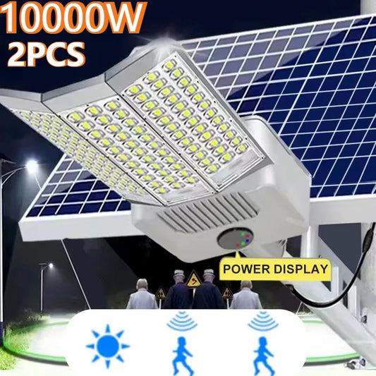 2PCS 10000W Solar Street Lights