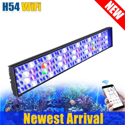 WiFi Full Spectrum LED Aquarium Light for Marine Reef Coral Fish Tanks 60–240cm with Smart App Control