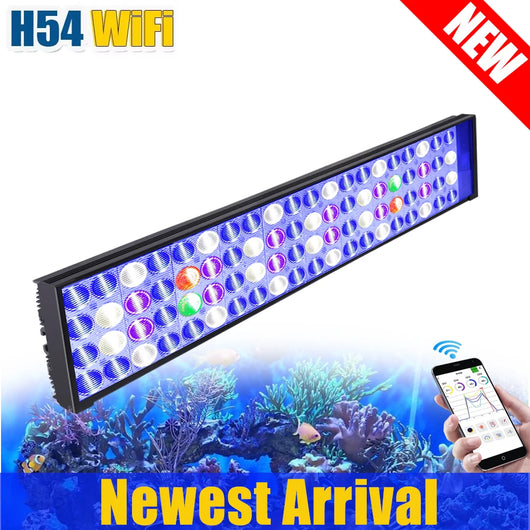 WiFi Full Spectrum LED Aquarium Light for Marine Reef Coral Fish Tanks 60–240cm with Smart App Control