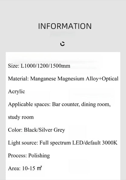 Italian Modern Luxury Linear LED Chandelier with Minimalist Designer Style