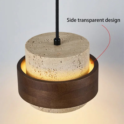 Minimalist Stone LED Pendant Light – Japanese-Inspired Design