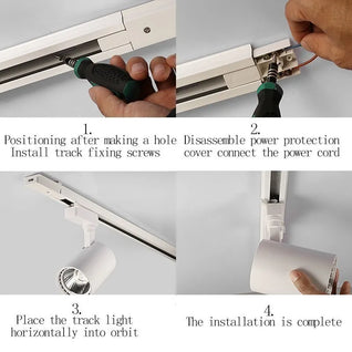 LED COB Track Light Set – Adjustable Spotlight Rail System