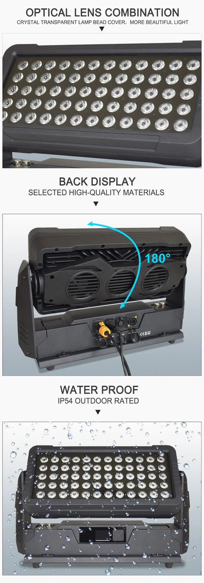 IP65 Waterproof Outdoor Stage Lighting 60x10w Rgbw 4in1 Led City Color Wash Light