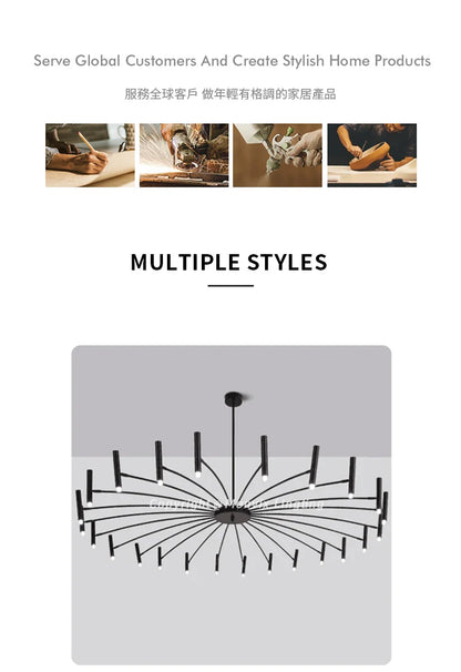 Modern Dimmable LED Chandelier with High-Lumen Illumination