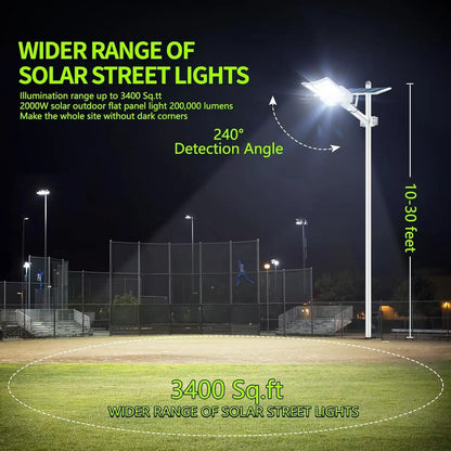2PCS 10000W Solar Street Lights