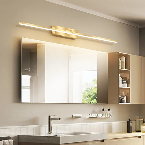 Modern LED Bathroom Wall Light – 3-Color Aluminum Vanity Mirror Sconce Fixture