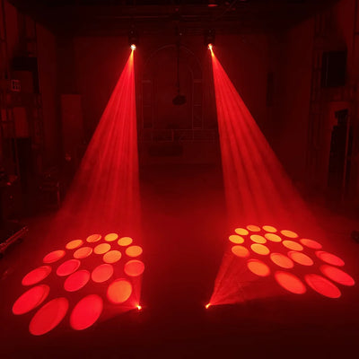 2-Pack 150W LED Moving Head Beam Lights with Prism & Gobo – DMX Stage Lighting