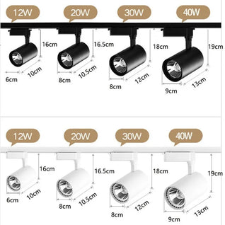 LED COB Track Light Set – Adjustable Spotlight Rail System