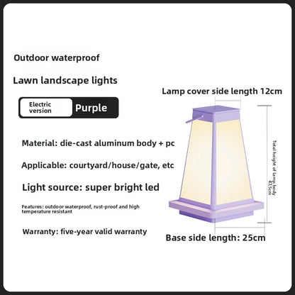New Outdoor Waterproof Solar Garden Lawn Lamp Camping Balcony Garden Decoration Ambient Light Outdoor Dining-Table Portable Lamp