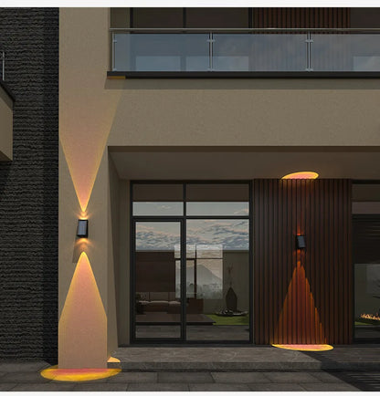 Outdoor Solar Lights Sunlight Garden Fence Outdoor Solar Lights Solar Stair Lights Up and Down Courtyard Street Modern Wall Lamps