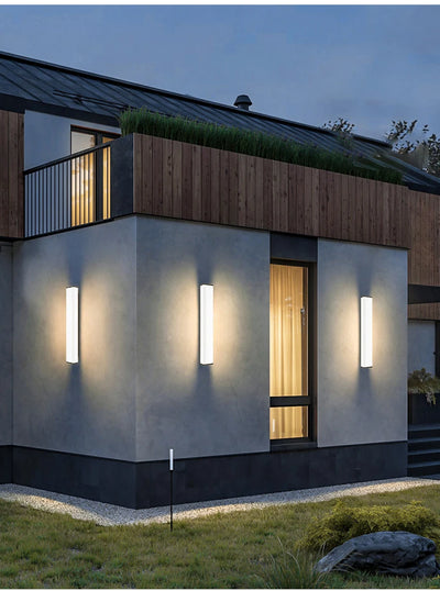 Stainless Steel LED Outdoor Wall Lamp – IP65 Waterproof Sconce