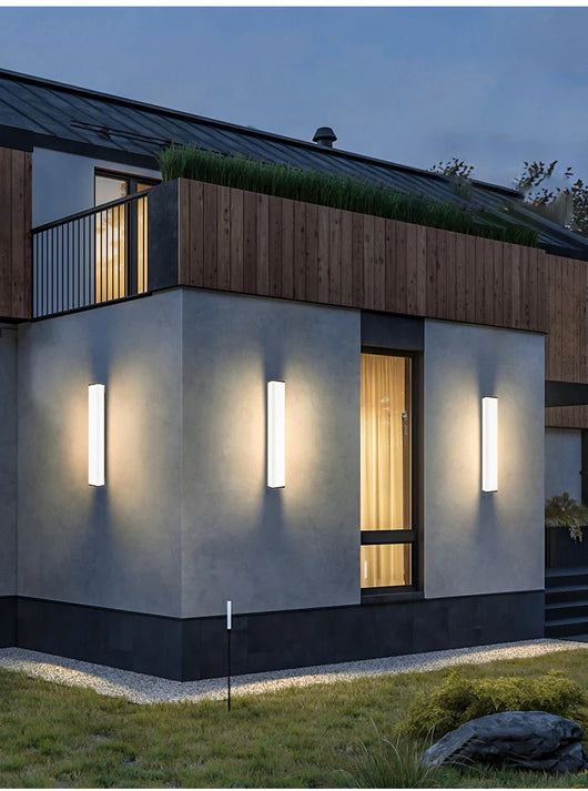 Stainless Steel LED Outdoor Wall Lamp – IP65 Waterproof Sconce