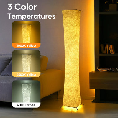 Modern Art Deco LED Floor Lamp with Remote Control – Warm Ambient Lighting for Bedroom & Living Room