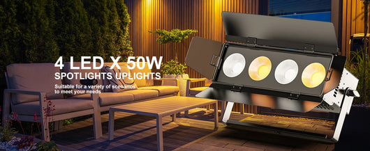 200W COB LED Par Light – DMX512 Cold White Stage Wash