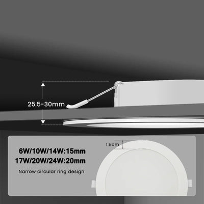 Recessed LED Downlight – Universal Voltage 110–240V