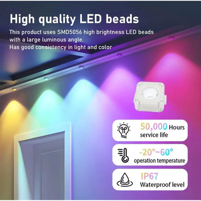 300FT Smart Eave Lights 180 LEDs Permanent Outdoor LED String Lights with App &amp; Remote Control – Waterproof Holiday &amp; Daily Décor