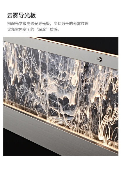 Italian Modern Luxury Linear LED Chandelier with Minimalist Designer Style