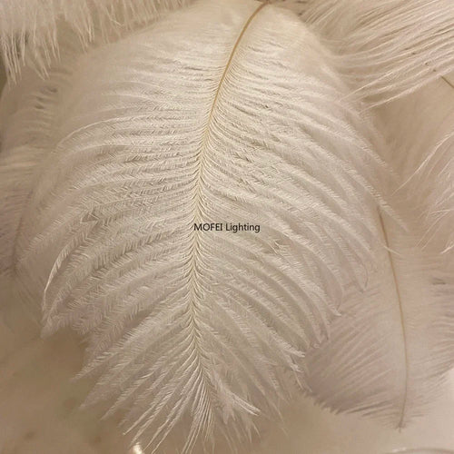 Rechargeable Ostrich Feather LED Table Lamp with Touch Control for Bedroom, Bedside &amp; Modern Home Décor