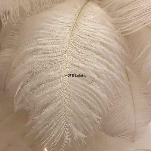 Rechargeable Ostrich Feather LED Table Lamp with Touch Control for Bedroom, Bedside &amp; Modern Home Décor