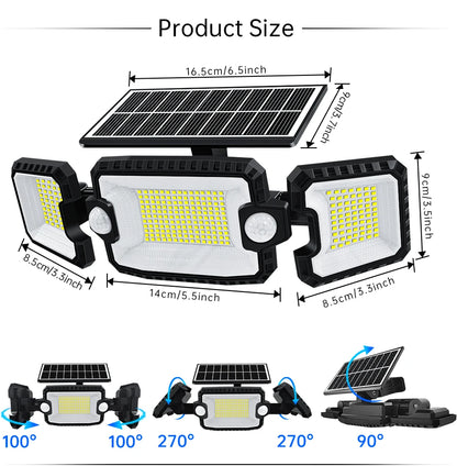 Solar Outdoor 305 LED Security Flood Lights