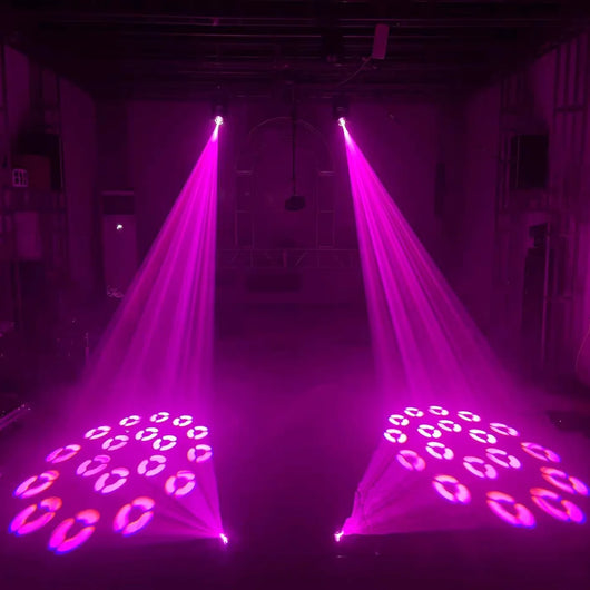 2-Pack 150W LED Moving Head Beam Lights with Prism & Gobo – DMX Stage Lighting