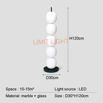 Nordic Gourd Glass Floor Lamp