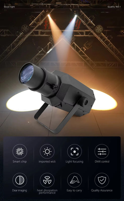 60W Mini Profile Spot Light | DMX Stage DJ Disco Fixture
