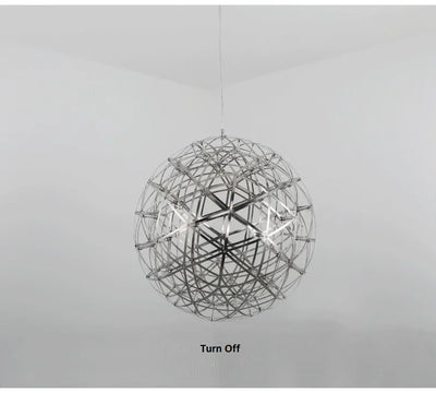 Firework Ball LED Chandelier – Modern Stainless Steel Pendant Light