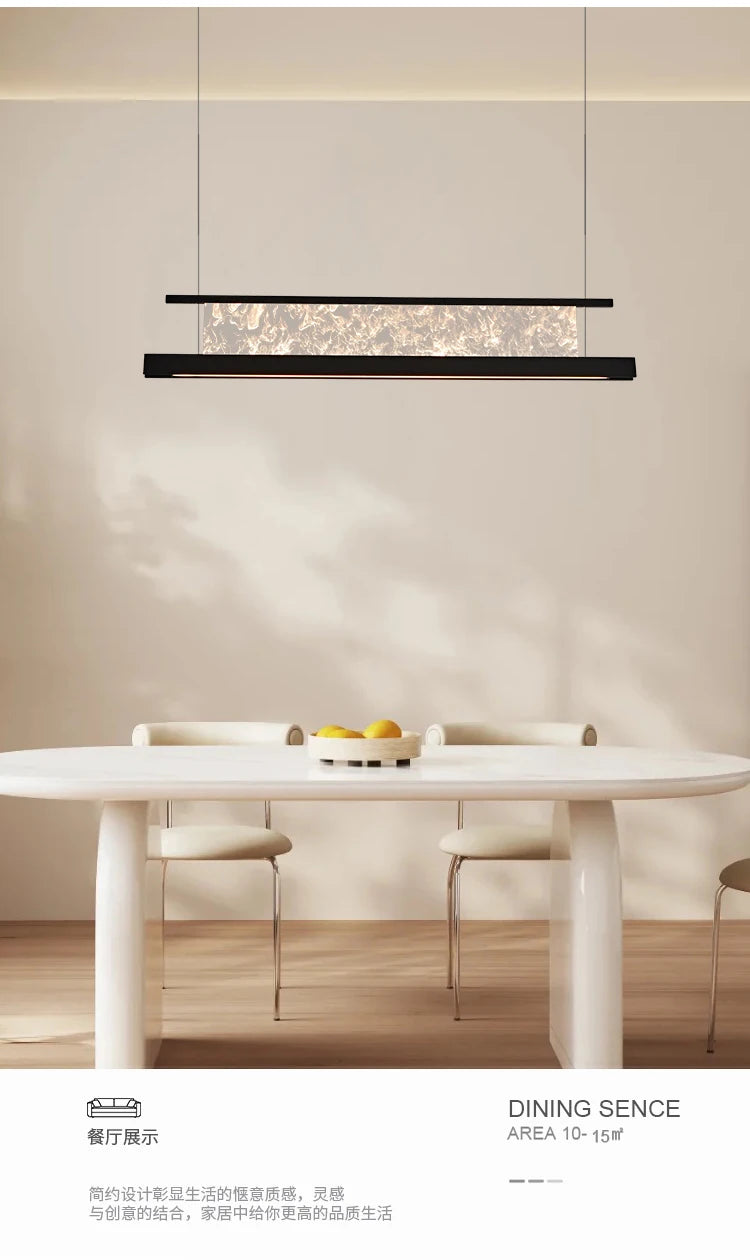 Italian Modern Luxury Linear LED Chandelier with Minimalist Designer Style