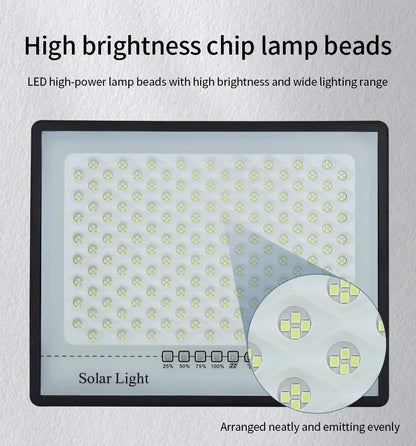 500W Solar Lamp Outdoor Waterproof Spotlights Solar Lights Remote Control Solar Floodlight Wall Street Garden Lights Sunlight