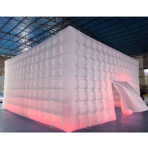 8x8x4M Large White Inflatable Night Club Disco Cube Party Tent Square Gazebo Event Shelter for Weddings & Outdoor Events