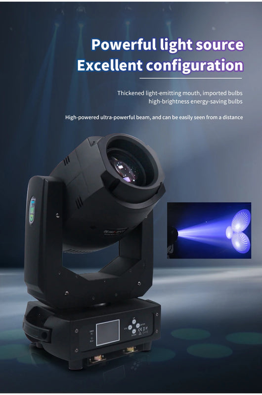 200W LED Gobo Moving Head Light – DMX Beam & Pattern Stage Projector